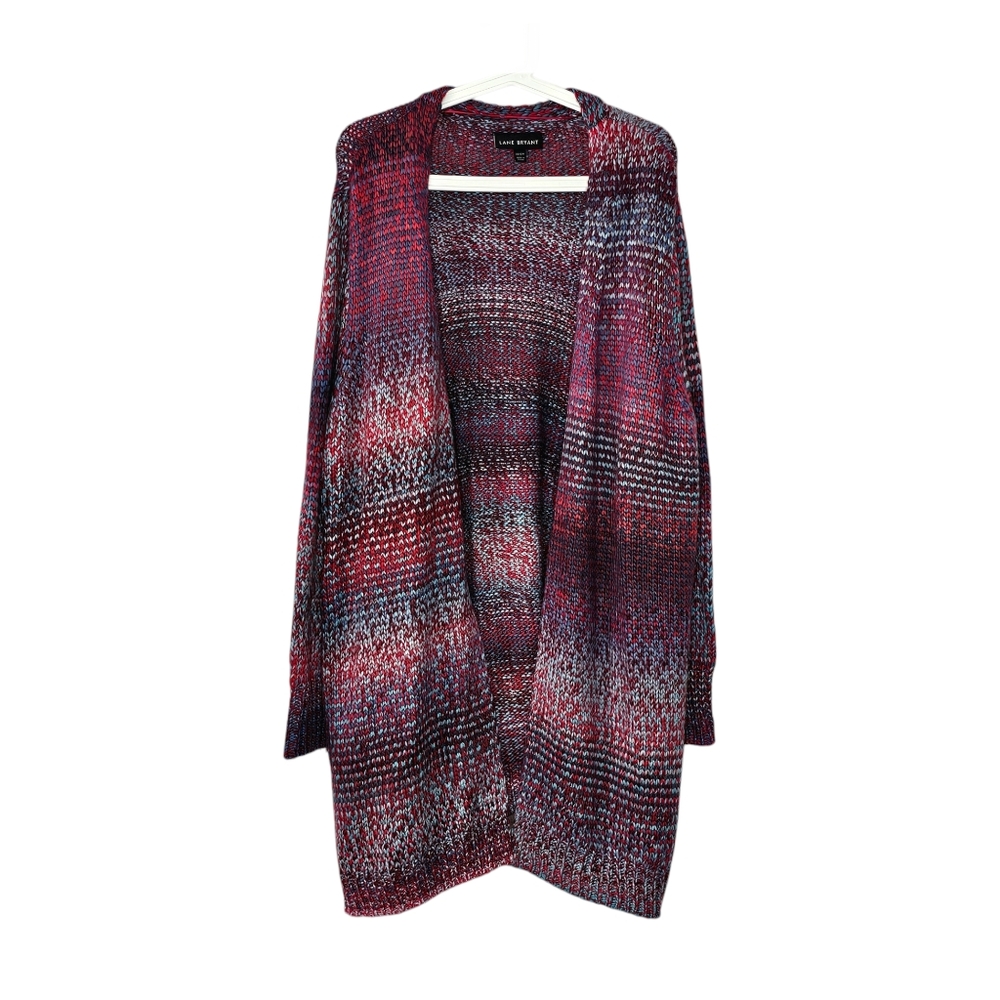 Lane Bryant Multi-colored Open Front Sweater Duster Size 22-24